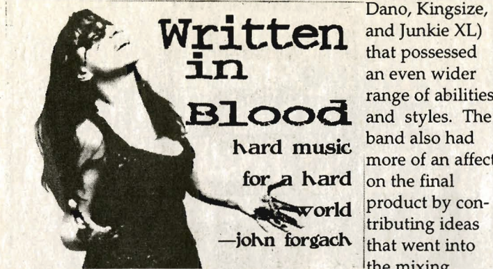 Written in Blood: June 1997